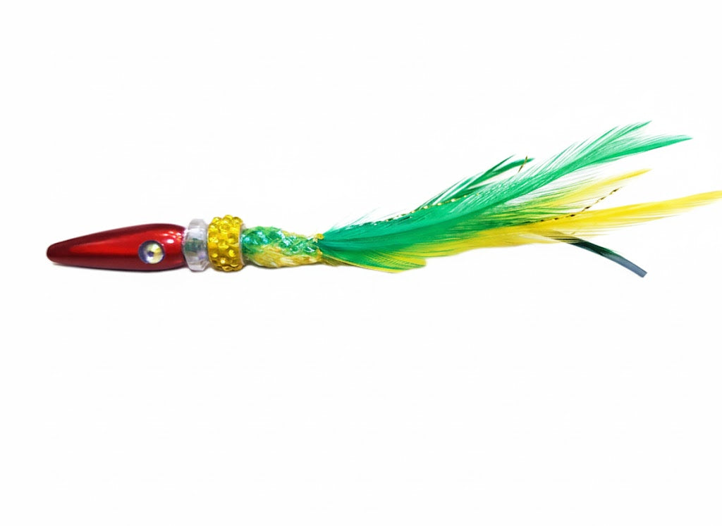 Plumero collarín Verde  y Amarillo